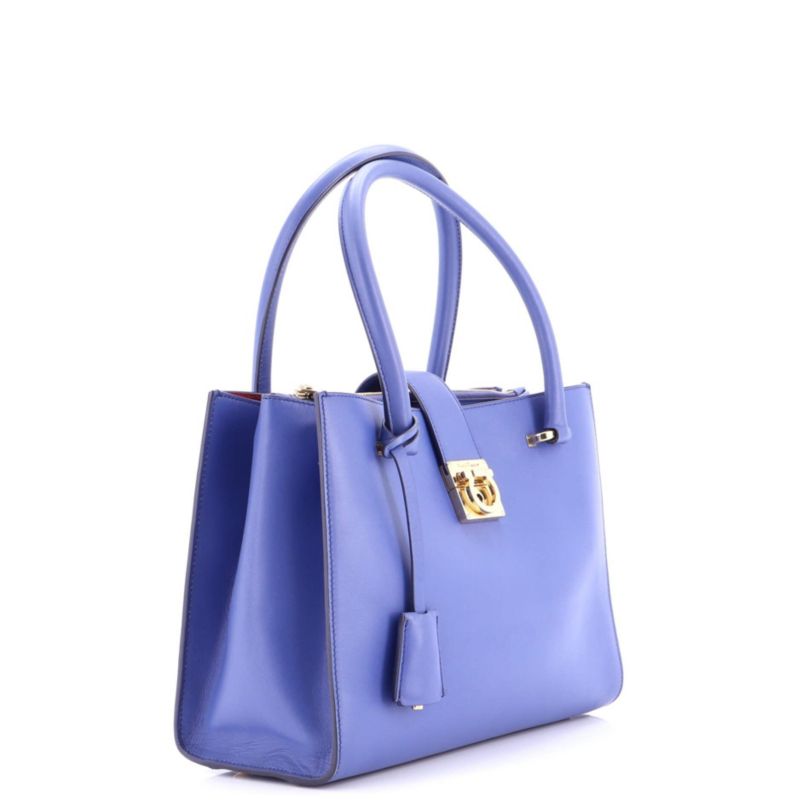 Small Gancio Lock Tote Leather