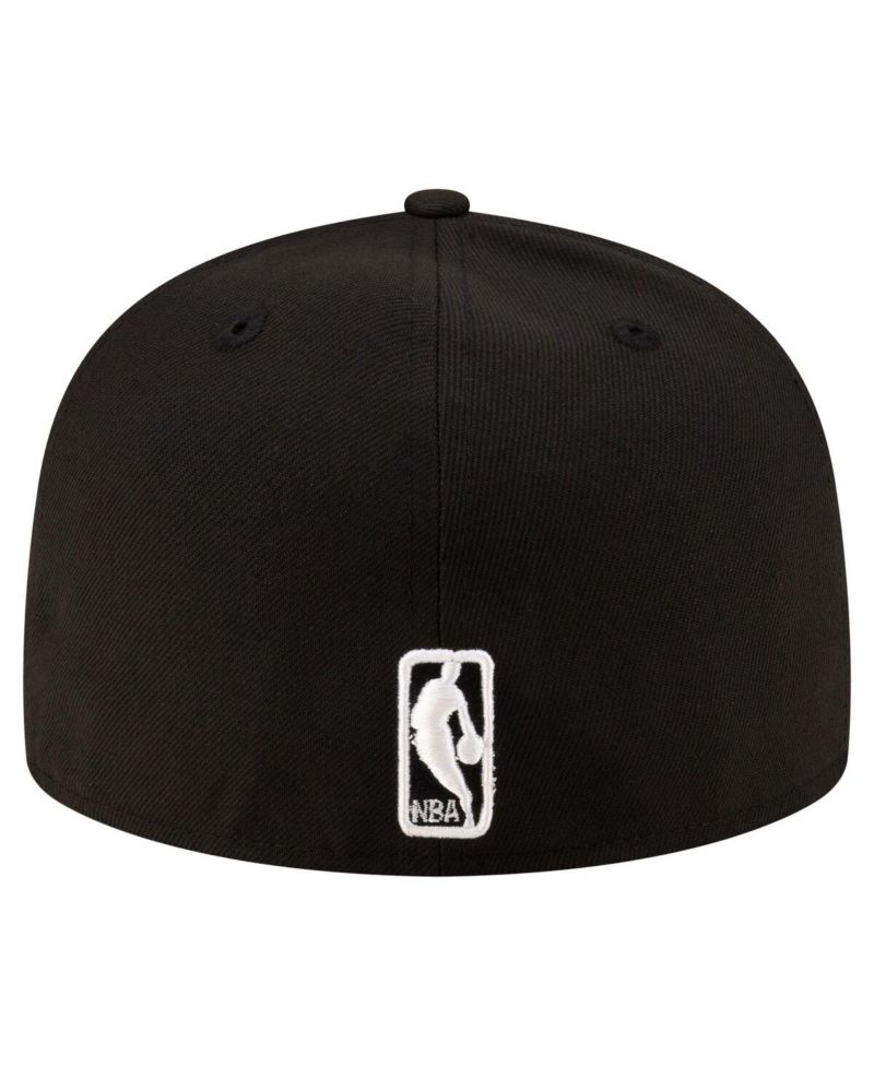 Men's Black Boston Celtics Black White Logo 59FIFTY Fitted Hat