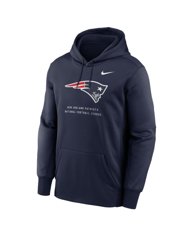 Men's Navy New England Patriots Toss Sweep Therma-FIT Hoodie