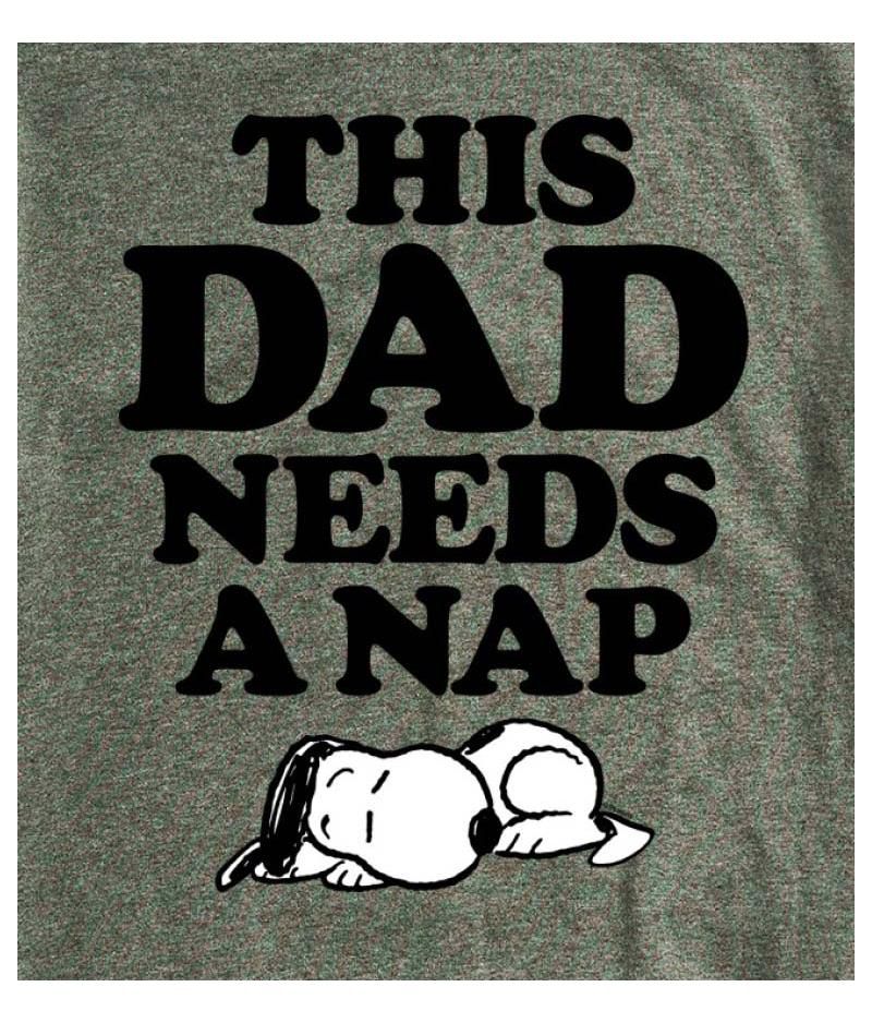 Hybrid Apparel Peanuts Dad Nap Mens Short Sleeve Tee
