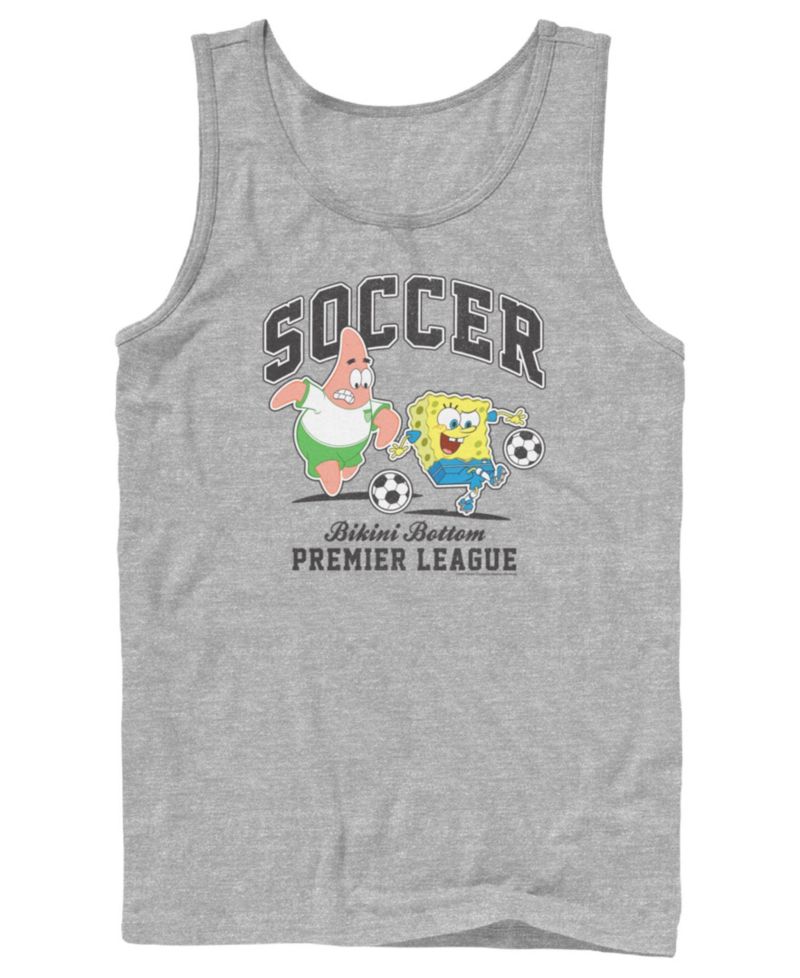Men's SpongeBob SquarePants and Patrick Star Soccer Premier League Graphic Tank Top