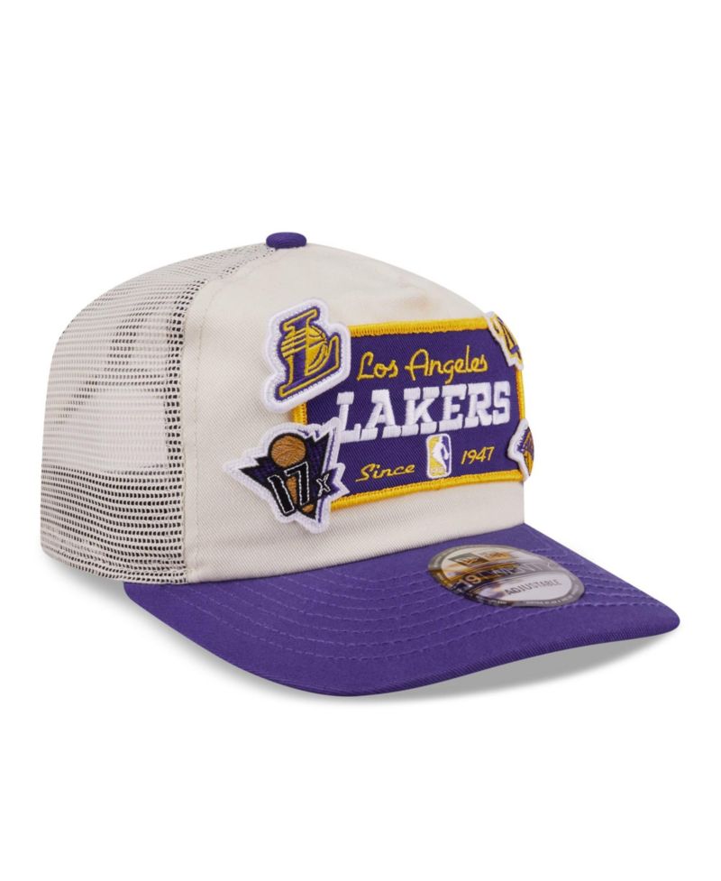 Men's Purple Los Angeles Lakers Layered Patch 19TWENTY Adjustable Hat