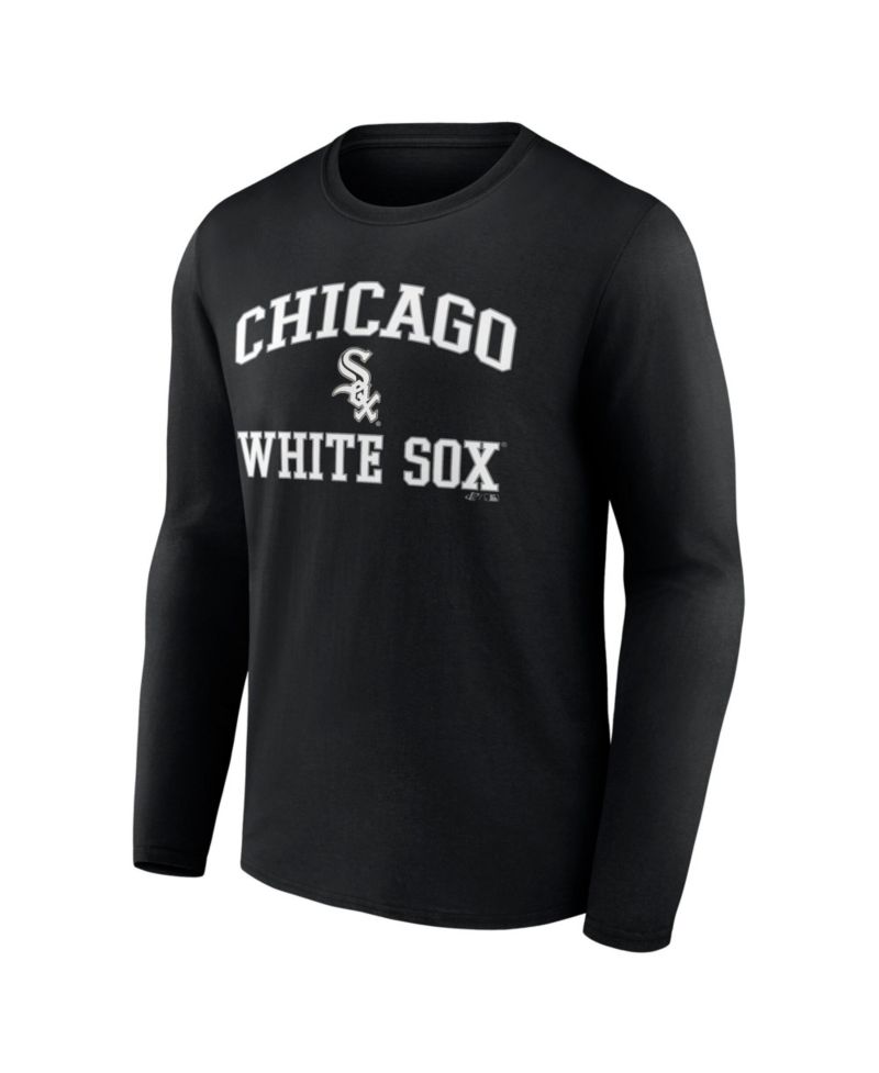 Men's Black Chicago White Sox Heart & Soul Long Sleeve T-Shirt