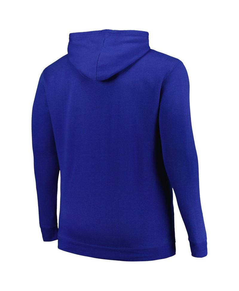 Men's Blue New York Rangers Big & Tall Arch Over Logo Pullover Hoodie