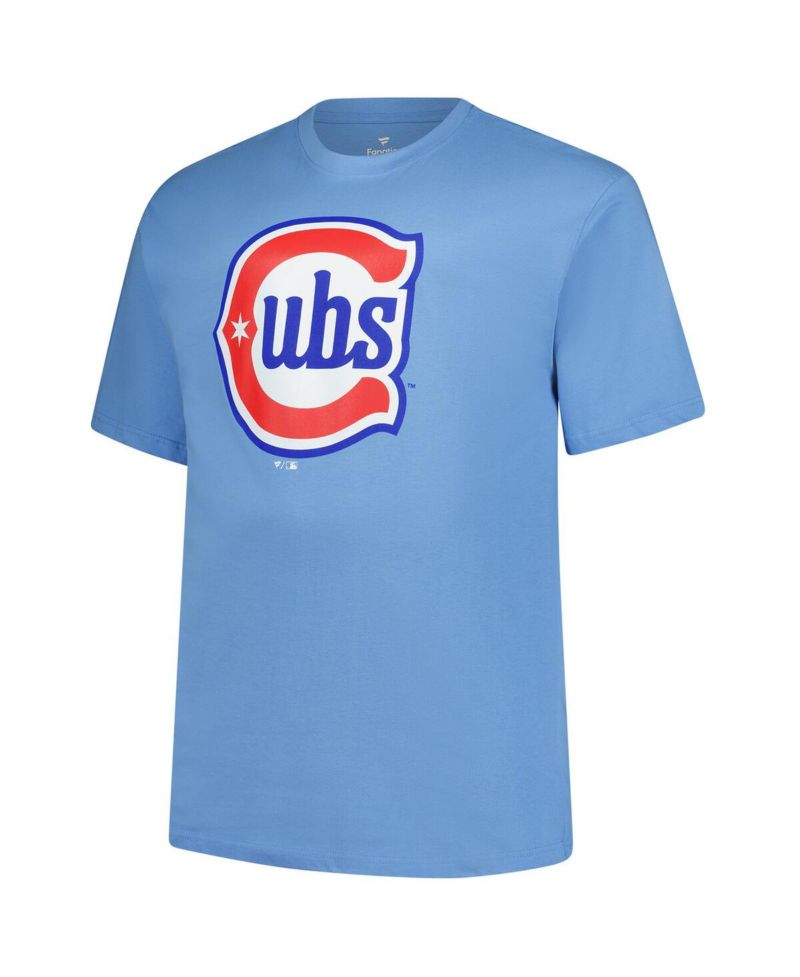Men's Pete Crow-Armstrong Light Blue Chicago Cubs Big & Tall Name & Number T-Shirt
