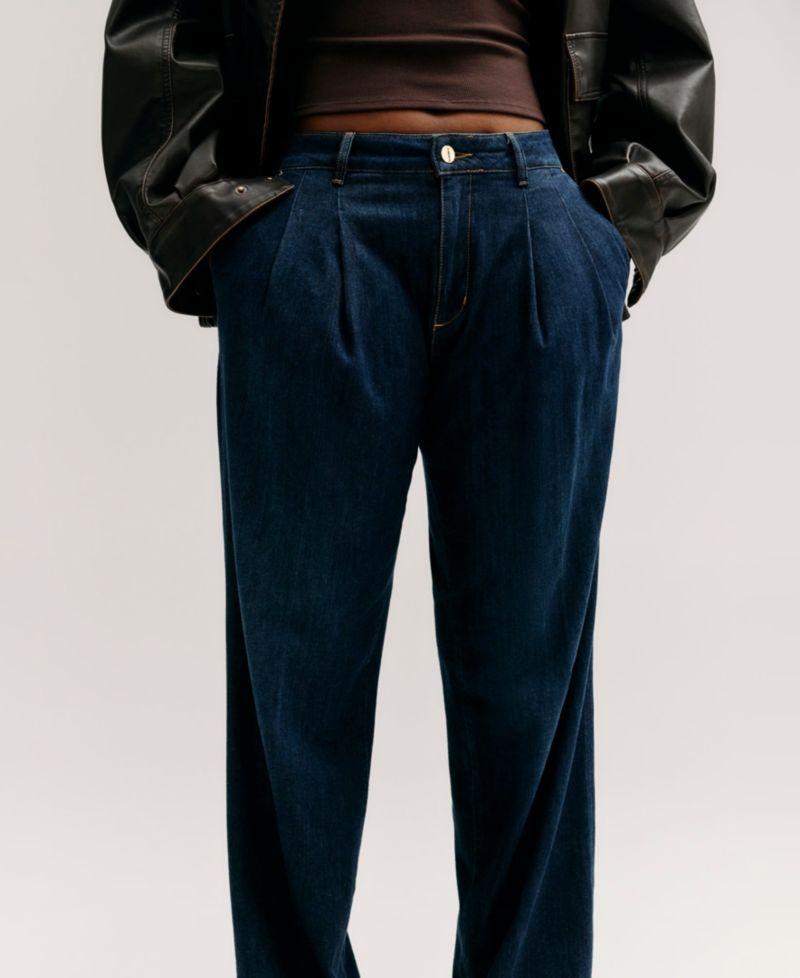 Women's Denim Palazzo Wide-Leg Pants