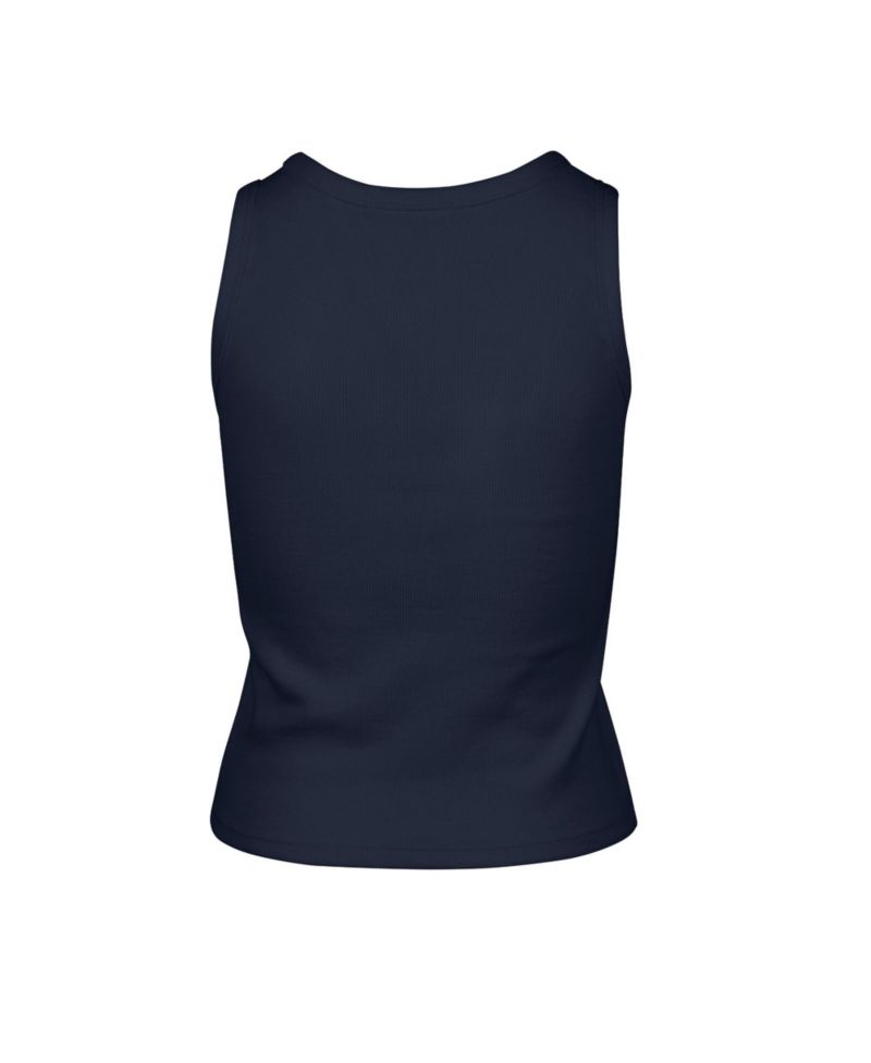 Women's '47 College Navy Seattle Seahawks Cropped Straight Cut Ribbed Baby Tank Top