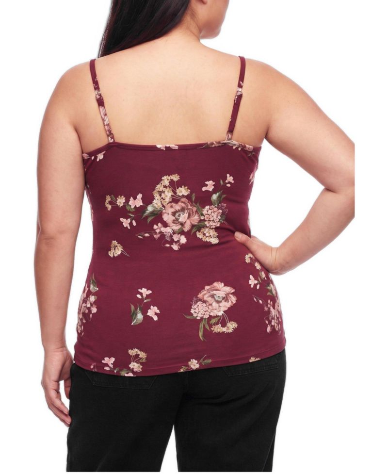 Plus Size Foxy Floral-Print Scoop Neck Camisole