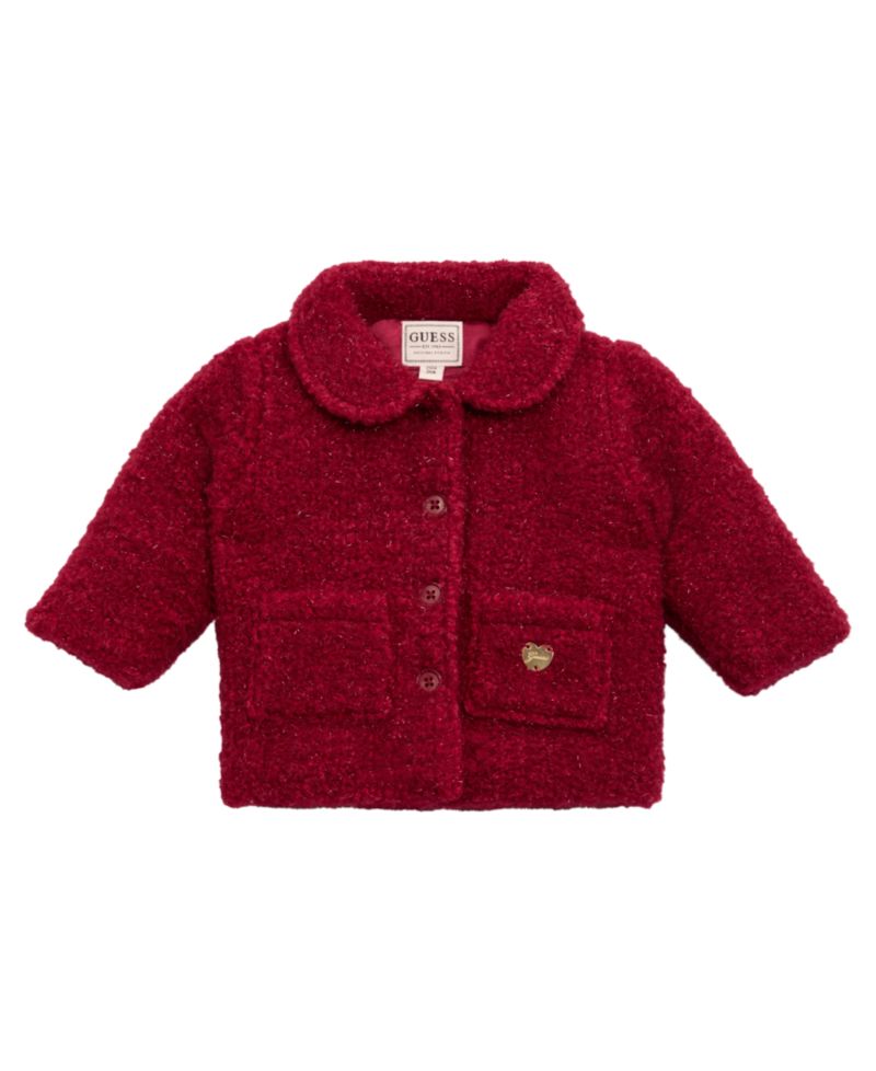 Baby Girls Lurex Sherpa Padded Coat