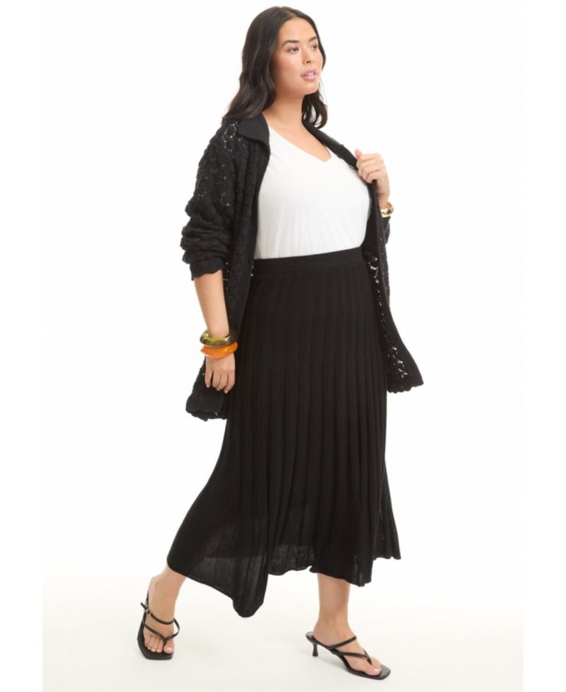 Women's June and Vie Pleated Midi Skirt