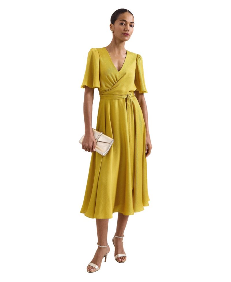 Women's Abbie Short-Sleeve Wrap Midi Dress