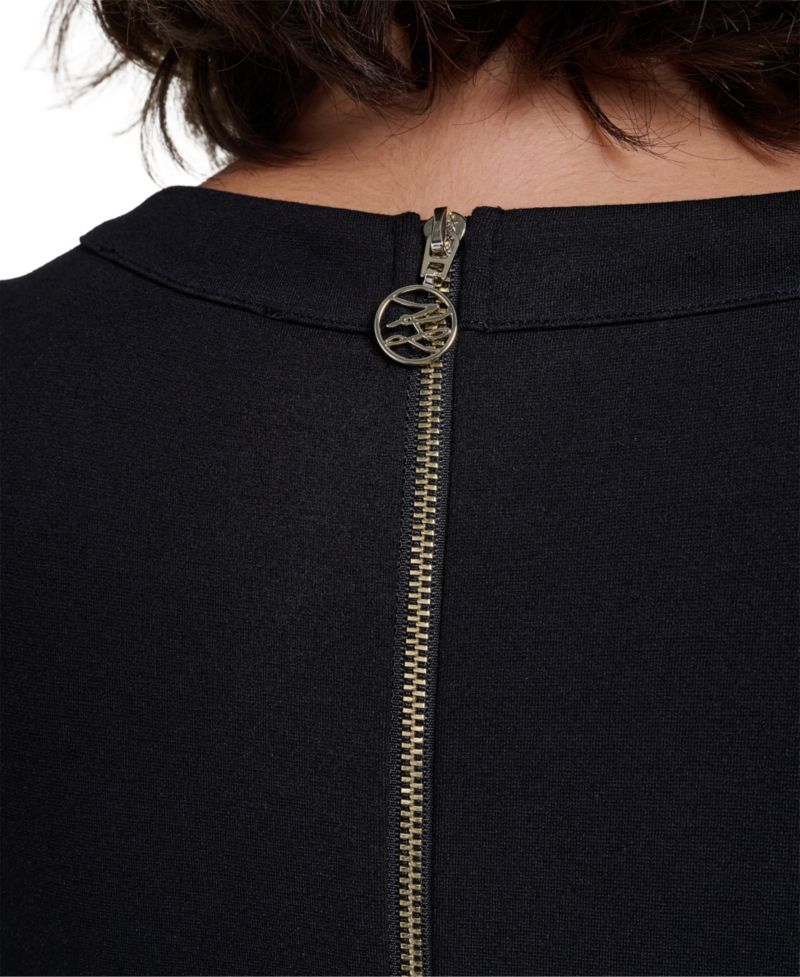 Women's Tweed Long-Sleeve Crewneck Sweater Dress