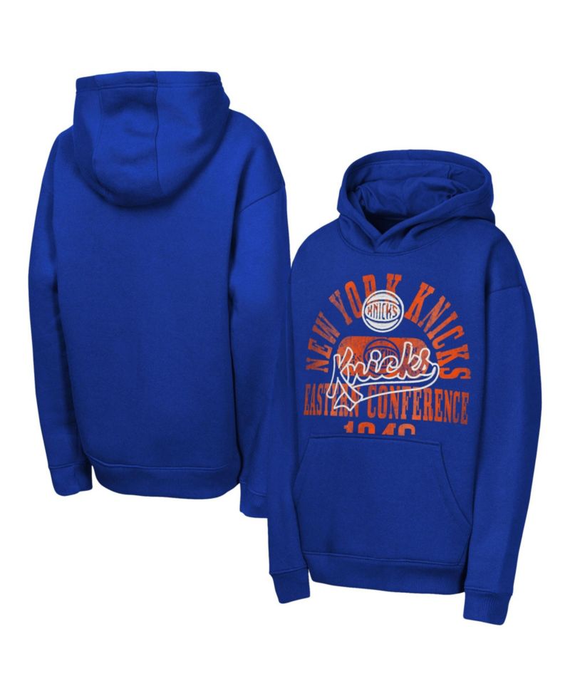 Big Boys and Girls Blue New York Knicks Sweep Hoodie