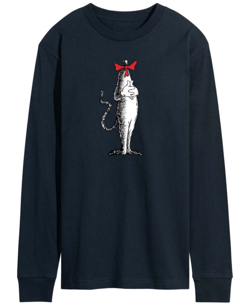 Men's Dr. Seuss Cat In The Hat Costume Long-Sleeve Graphic T-Shirt
