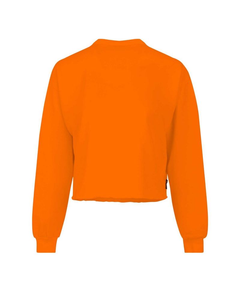Women's Orange Florida Gators Slouchy Cropped Long Sleeve T-Shirt