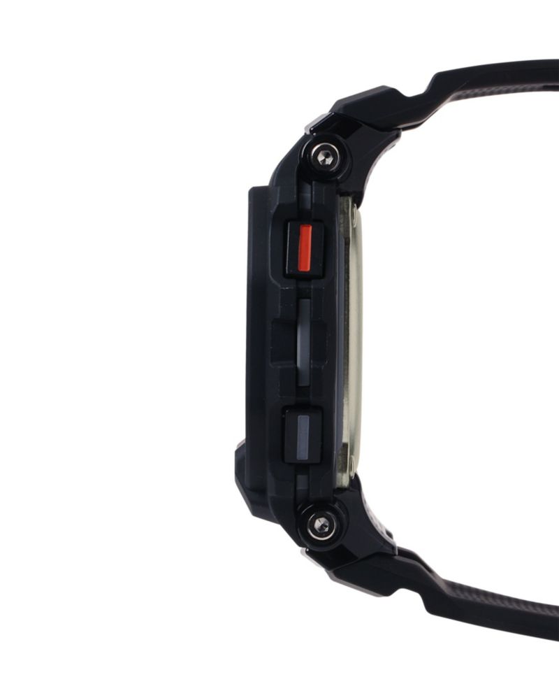 Men's Step Tracker Black Resin Watch 49.4mm