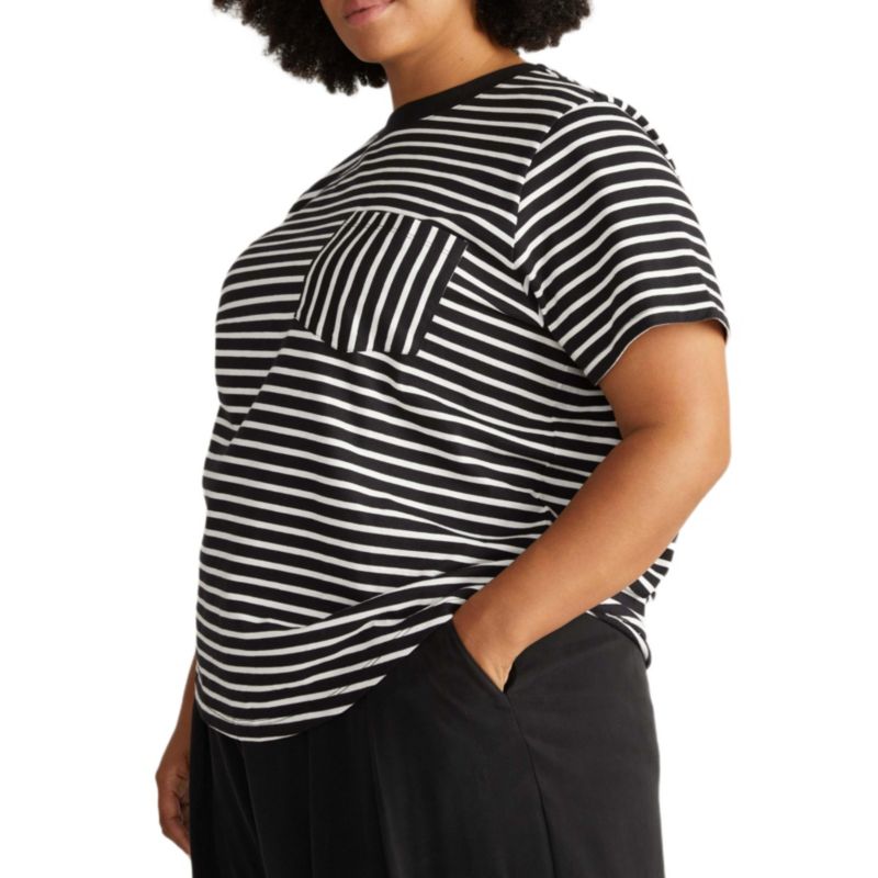 Plus Size Breton Stripe Garcon Tee