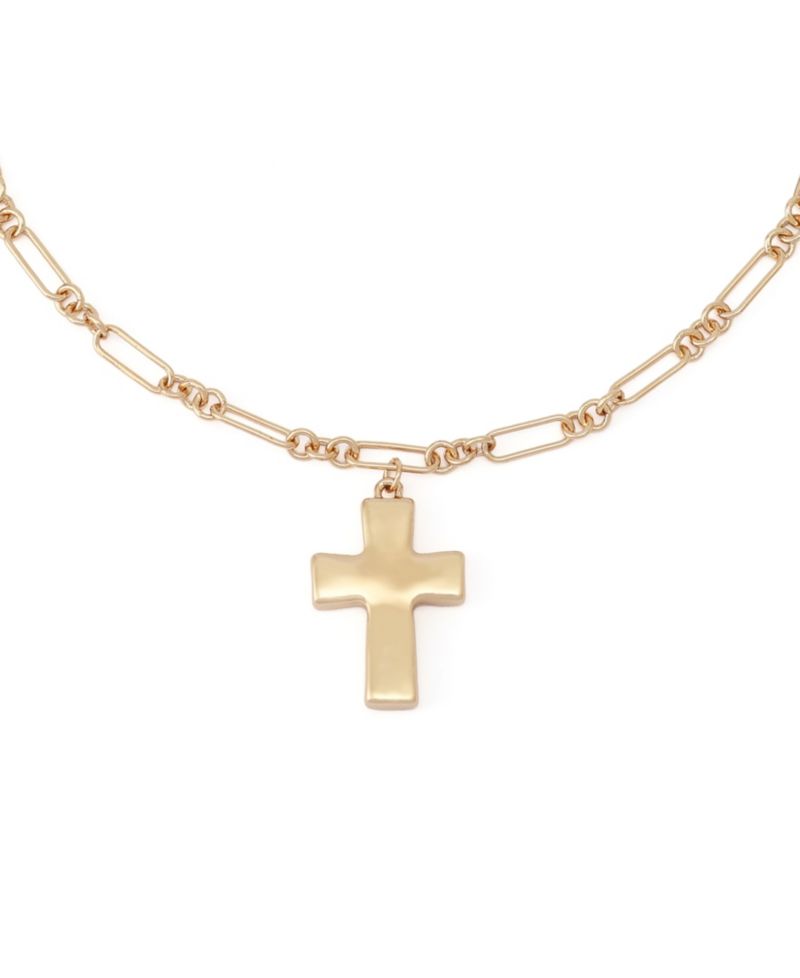 Mother of Pearl Cross Pendant Necklace