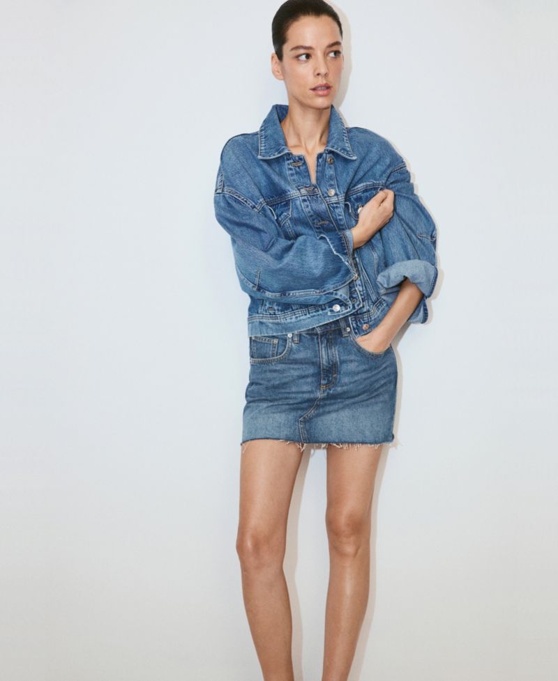 Women's Mid-Rise Denim Skirt