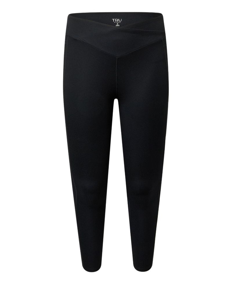 Plus Size TRU Performance Rib V-Band High-Rise Ribbed Active Leggings