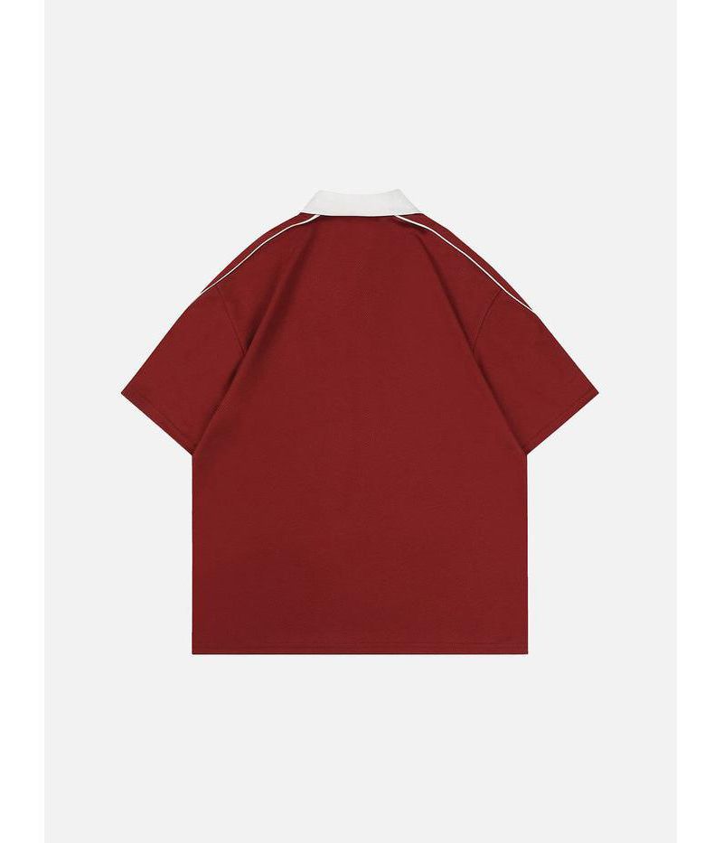 Men's Sporty Polo Soccer Jersey