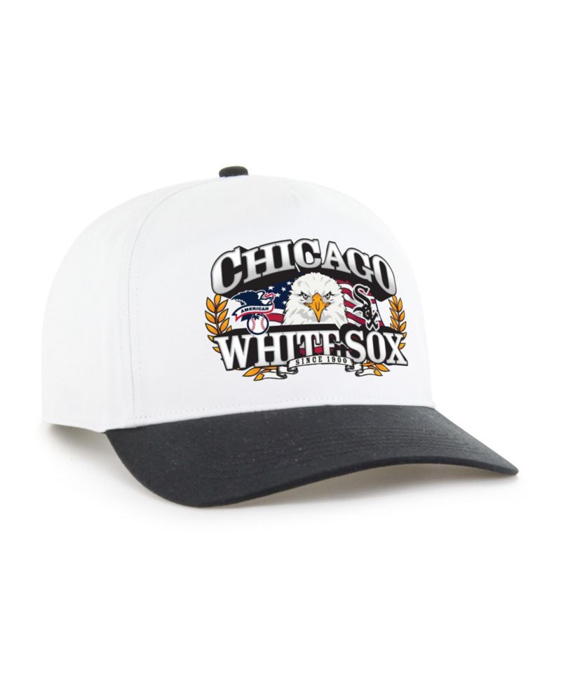 Men's White/Black Chicago White Sox Americana Eagle Hitch Adjustable Hat