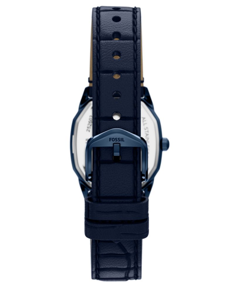 Women's Harlow Three-Hand Navy Leather Watch 27mm