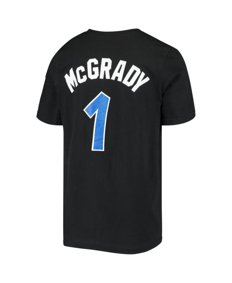 Big Boys and Girls Tracy McGrady Black Orlando Magic Hardwood Classics Name & Number T-Shirt