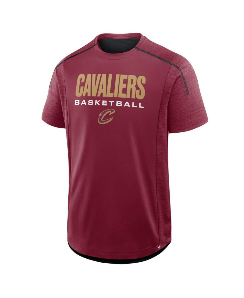 Men's Wine Cleveland Cavaliers Inbound Pass Play Practice T-Shirt