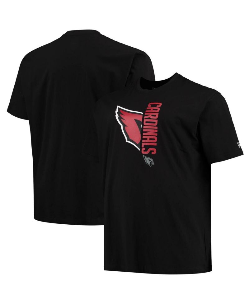 Men's Black Arizona Cardinals Big and Tall 2-Hit T-shirt