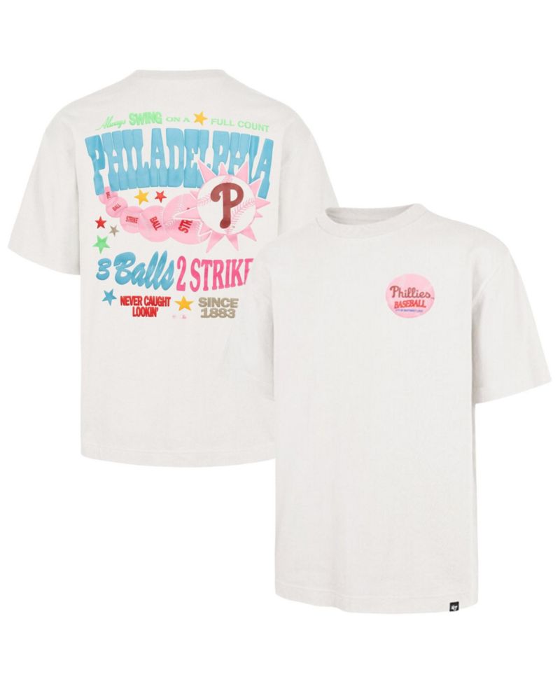 47 Brand Men's and Women's Cream Philadelphia Phillies Turnpike Chuck Foundation T-Shirt