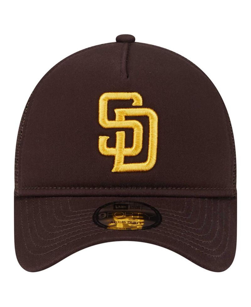 Men's Brown San Diego Padres 9FORTY A-Frame Trucker Adjustable Hat