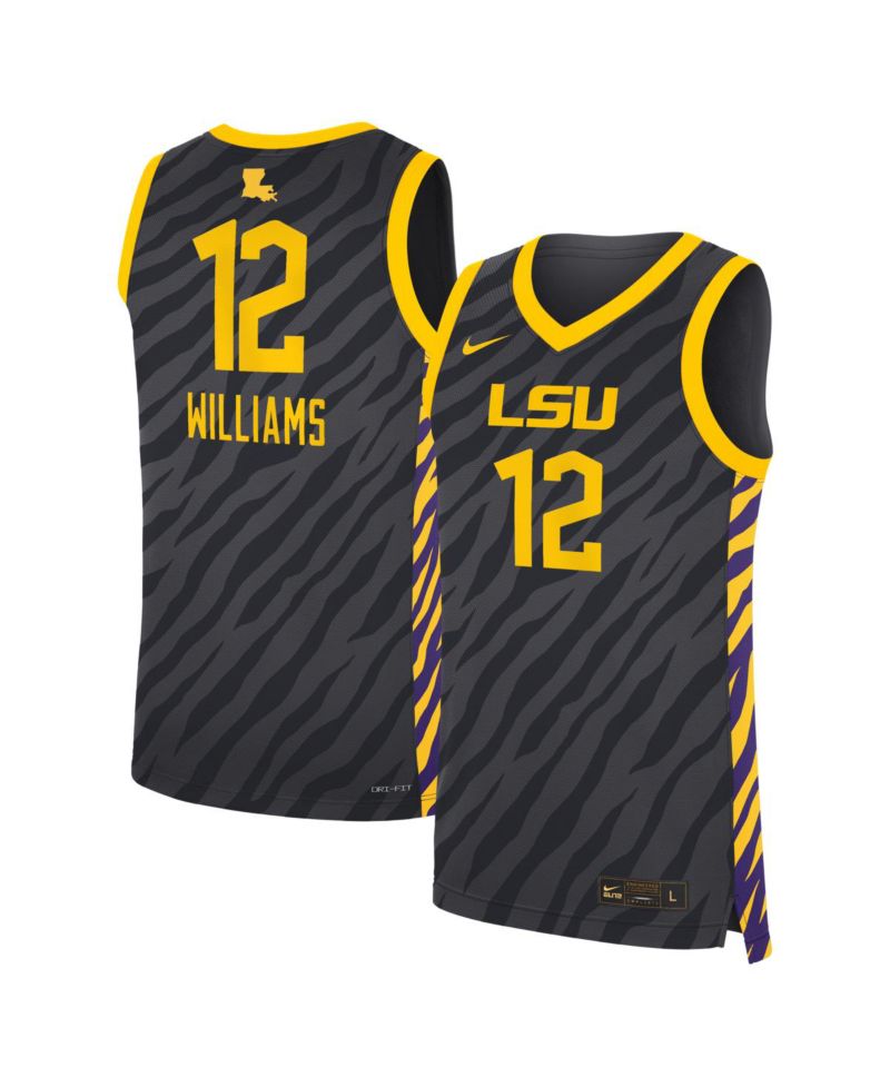 Men's & Women's Mikaylah Williams Anthracite LSU Tigers Replica Basketball Jersey