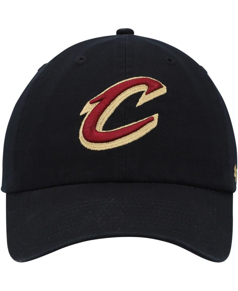 Men's '47 Black Cleveland Cavaliers Alternate Logo Clean Up Adjustable Hat
