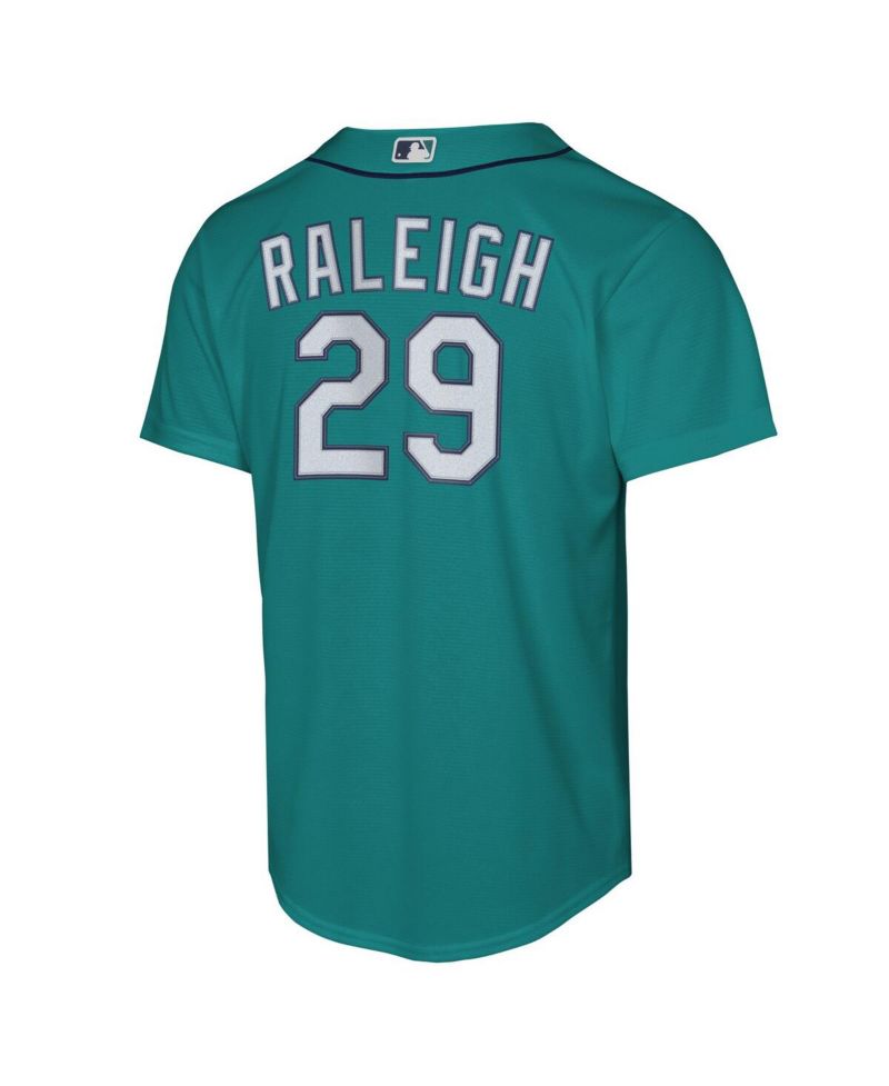 Big Boys and Girls Cal Raleigh Teal Seattle Mariners Alternate Replica Jersey