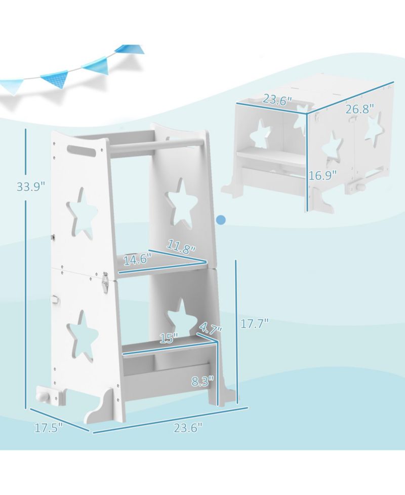 2 in 1 Toddler Kitchen Helper Tower