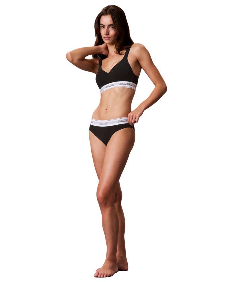 Icon Cotton-Modal Blend Script Bikini, QF9073