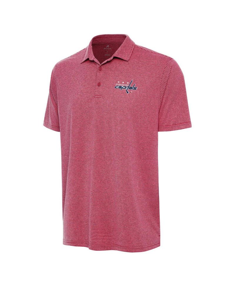 Men's Heather Red Washington Capitals Scheme Polo Shirt