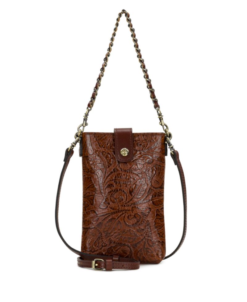 Leontine Mini Tooled Leather Crossbody Bag