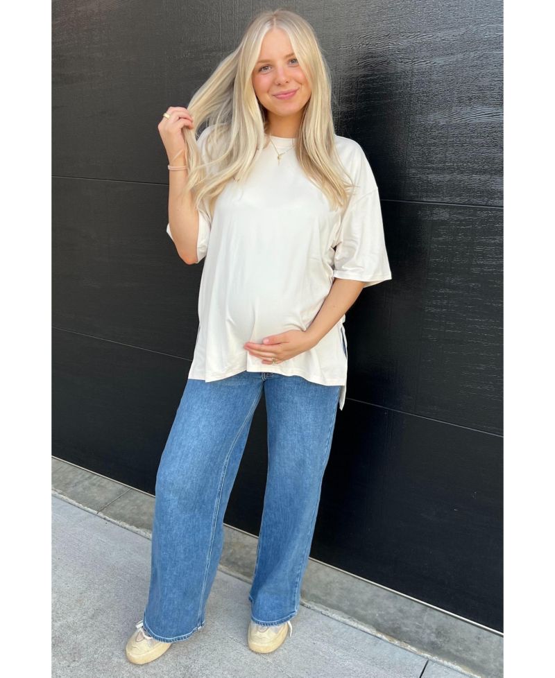 Women's Blue Wide Leg Jeans