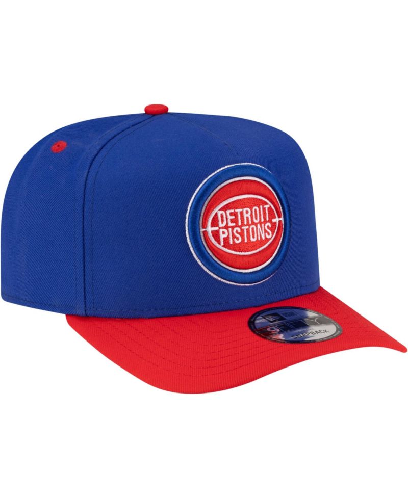 Men's Blue/Red Detroit Pistons 80s Throwback A-Frame 9FIFTY Snapback Hat