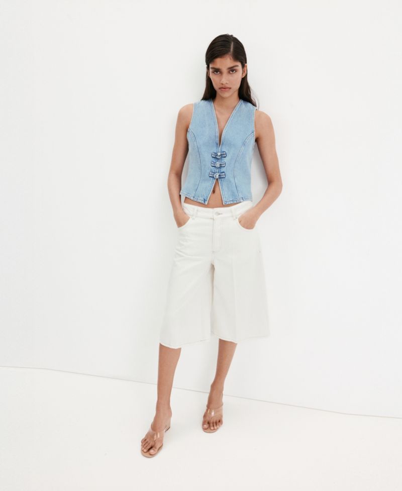 Women's Toggles Denim Top