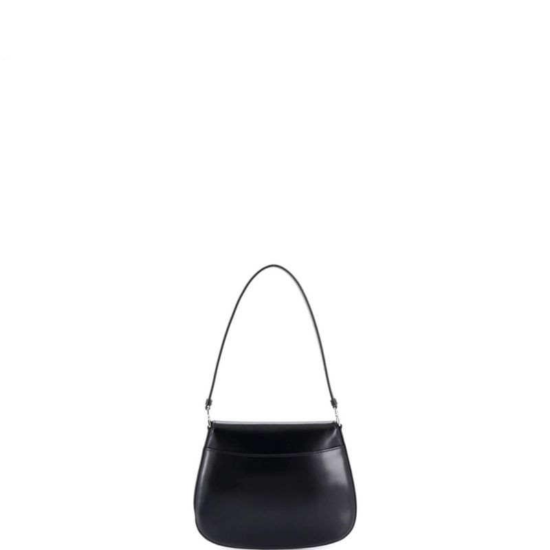 Small Cleo Flap Shoulder Bag Spazzolato Leather