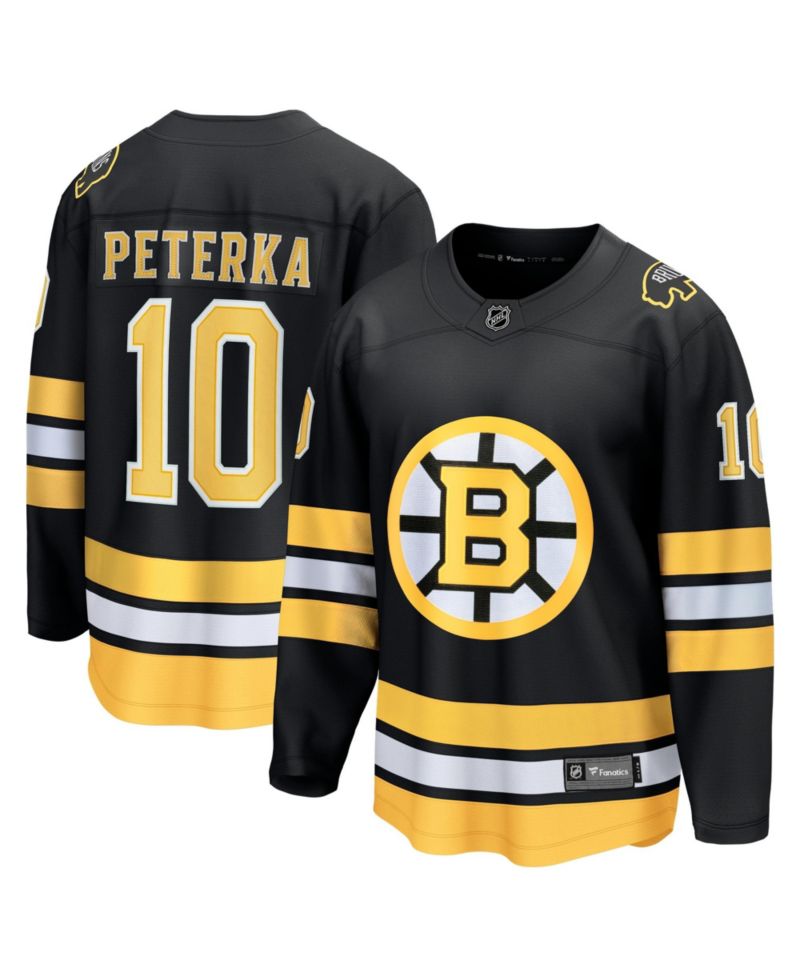 Men's JJ Peterka Black Boston Bruins Home Breakaway Jersey