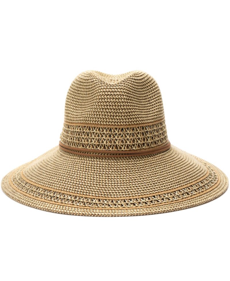 Tapered Back Tweed Panama Hat
