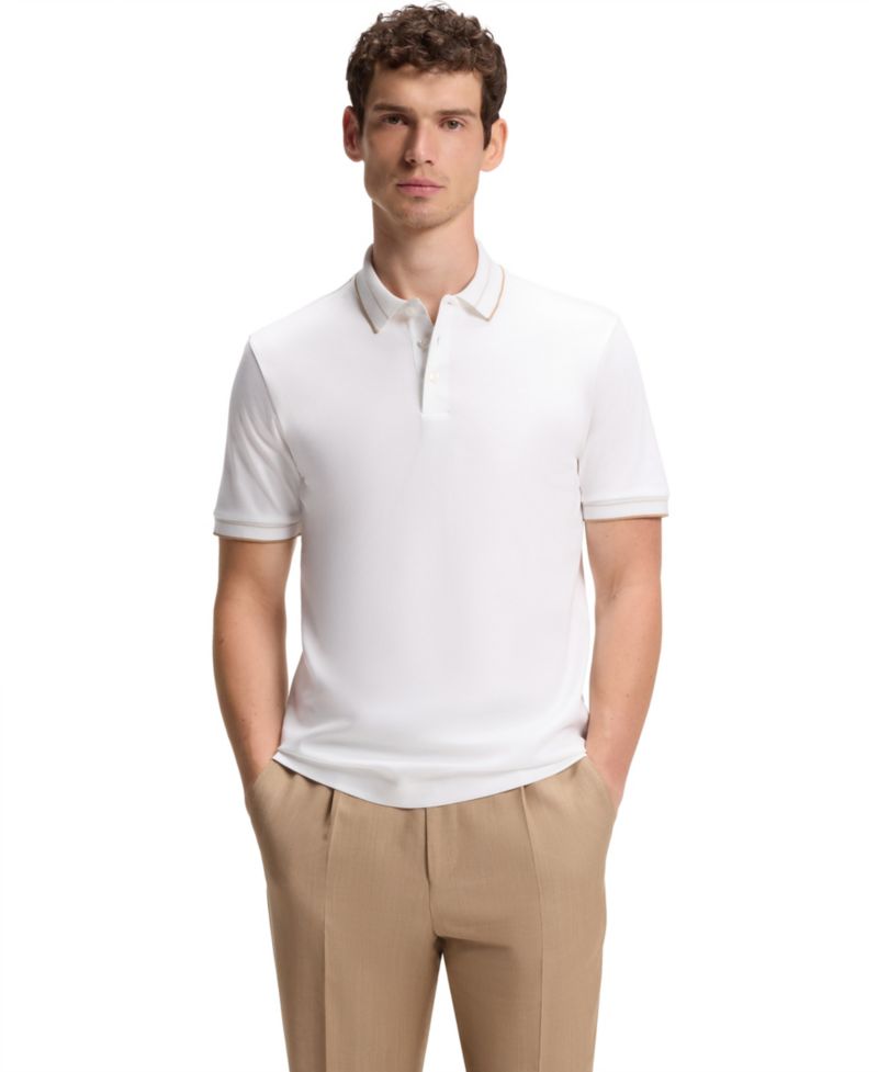 Men's Mercerised Cotton Slim-Fit Polo Shirt