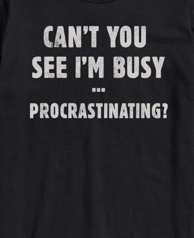 Men's Busy Procrastinating Short-Sleeve Graphic T-Shirt
