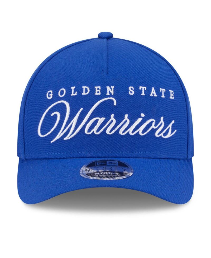 Men's Royal Golden State Warriors 2025 NBA Draft M-Crown A-Frame 9FORTY Adjustable Hat