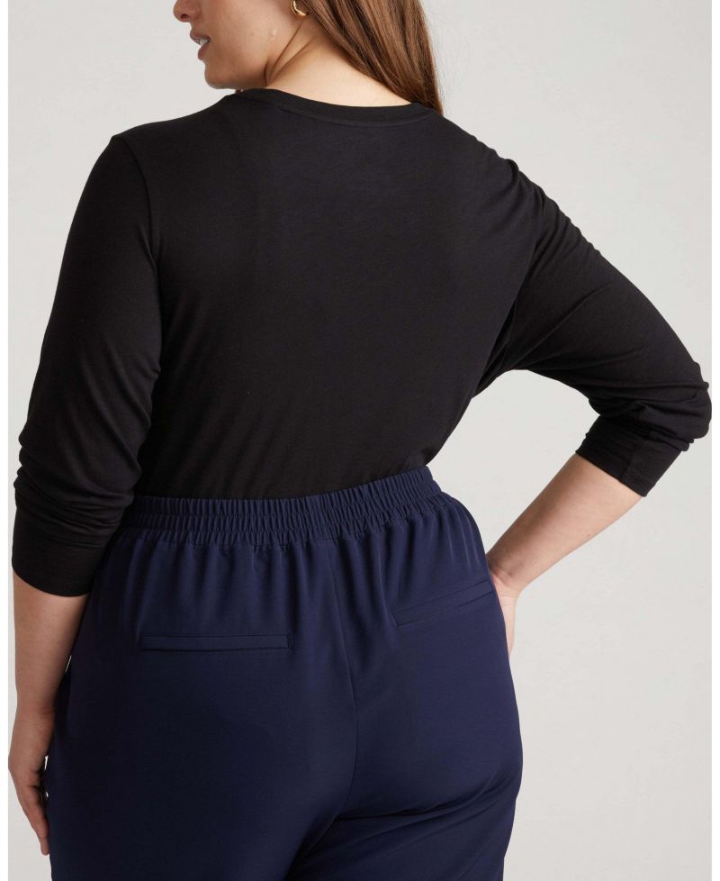 Plus Size Tee Rex Semi-Sheer Lightweight Long-Sleeve Crewneck T-Shirt