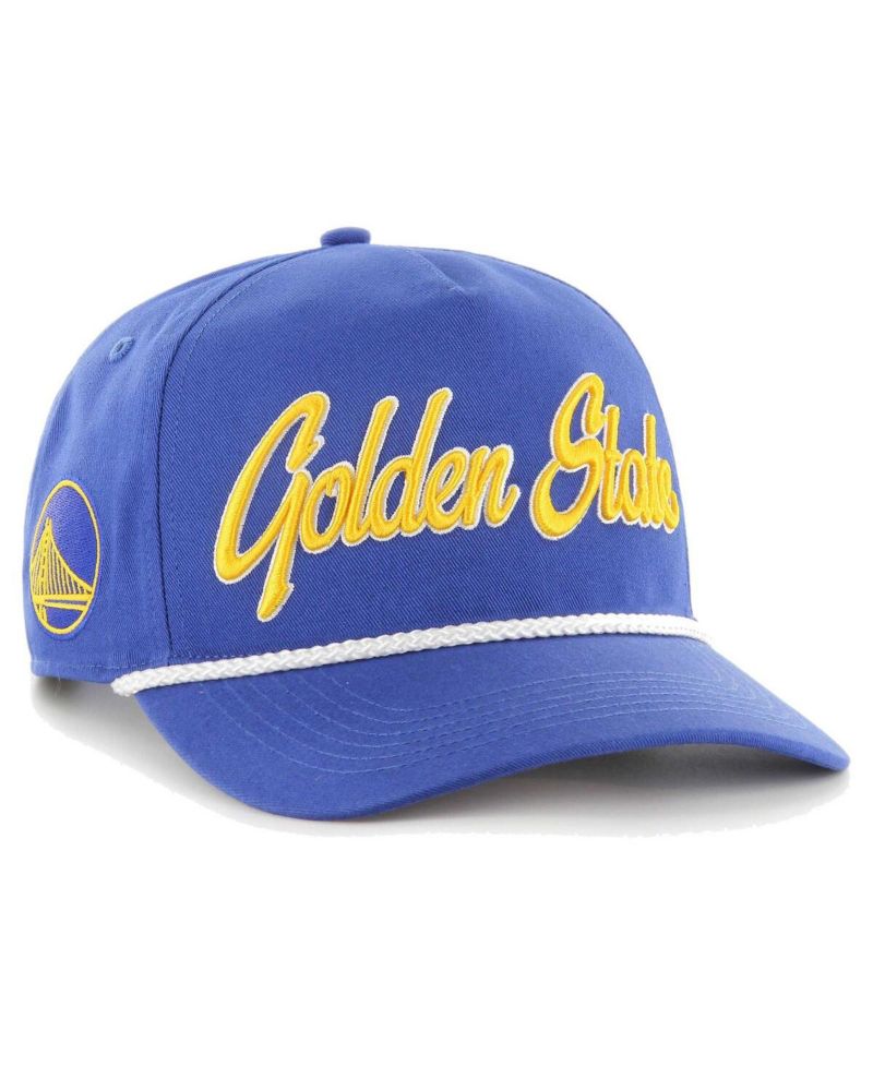 Men's Royal Golden State Warriors Overhand Logo Hitch Adjustable Hat